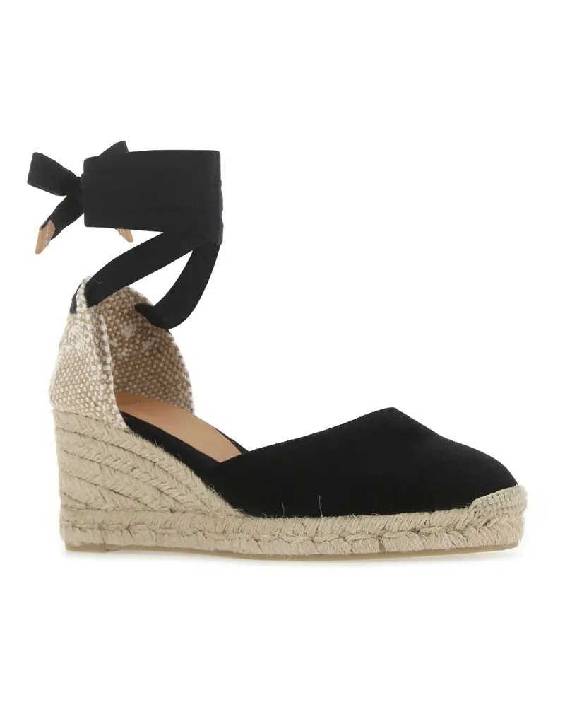 Castañer Women's Black Canvas Carina Wedges Negro Espadrillas Espadrilles Black