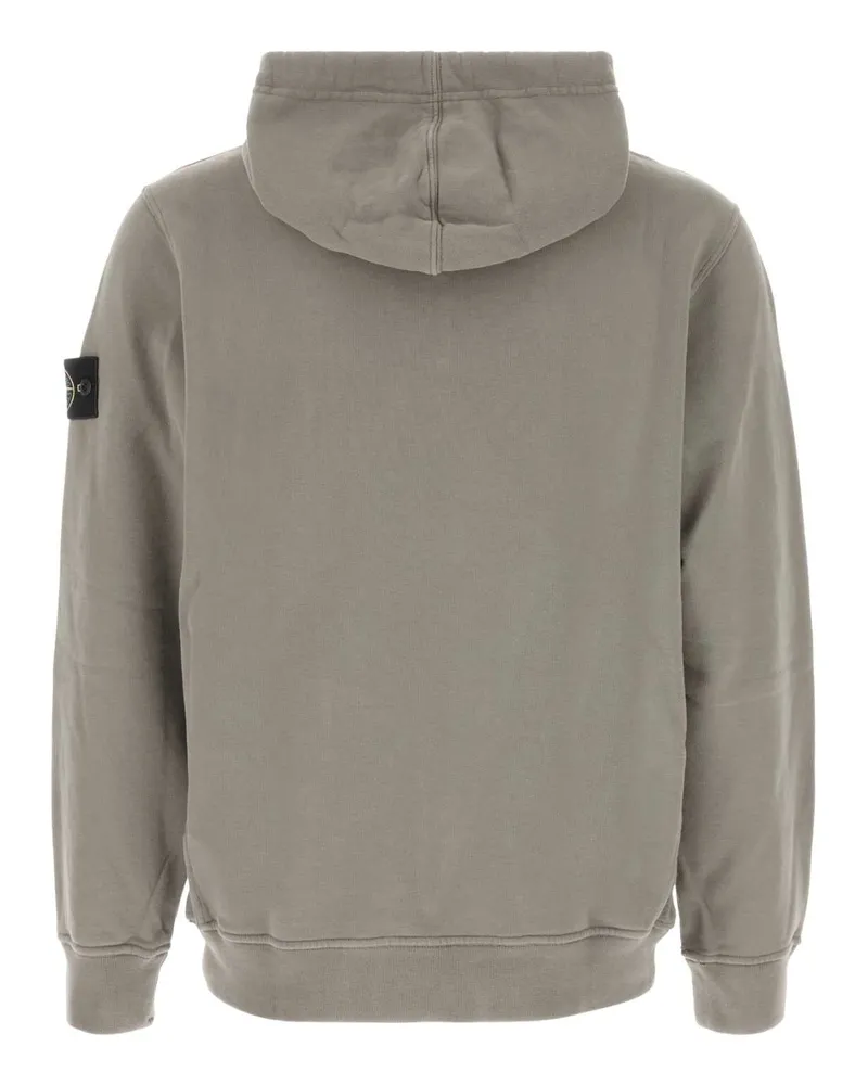 Stone Island Men's Grey Cotton Sweatshirt Exterior: Felpe Sweater Gray
