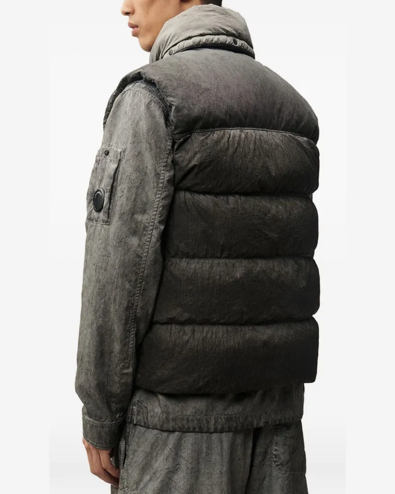C.P. Company Padded Nylon Down Vest — Charcoal Charcoal