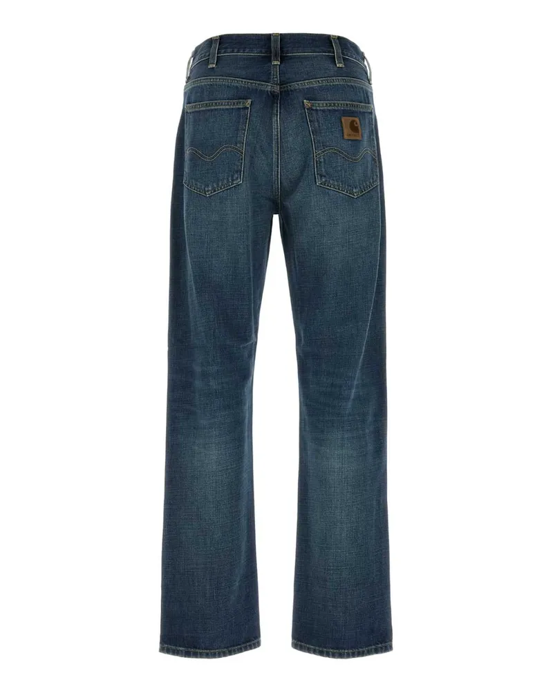 Carhartt WIP Men's Denim Marlow Pant Blue Exterior: Cotton Pantaloni Trousers Blue