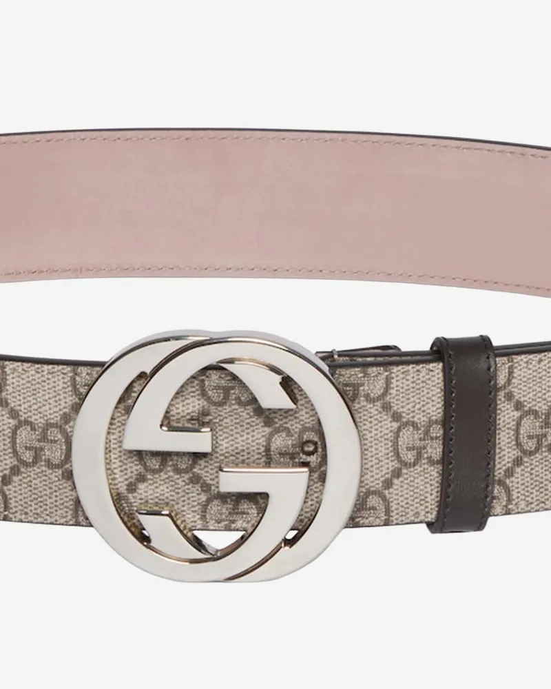 Gucci Men's Belt Gg Supreme Fabric Multicolour Polyurethane Multicolor