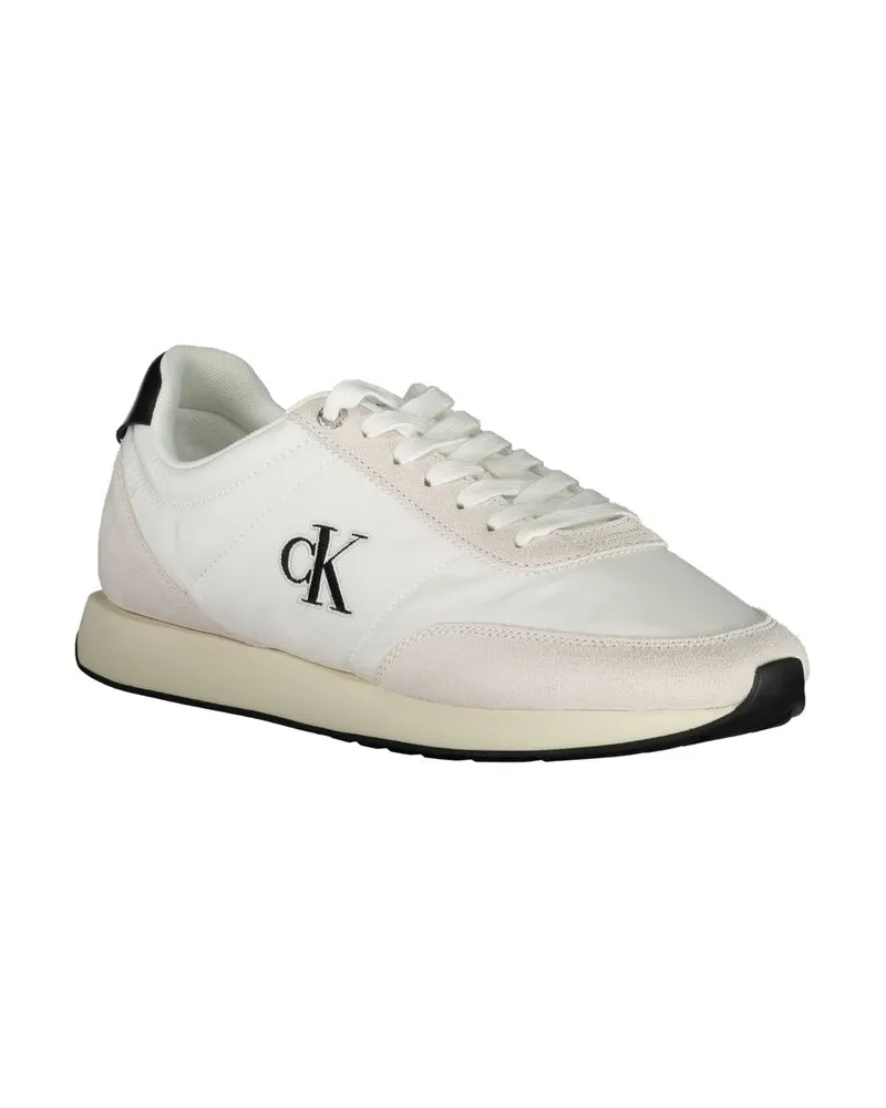 Calvin Klein Logo-Embroidered Sneakers — White White