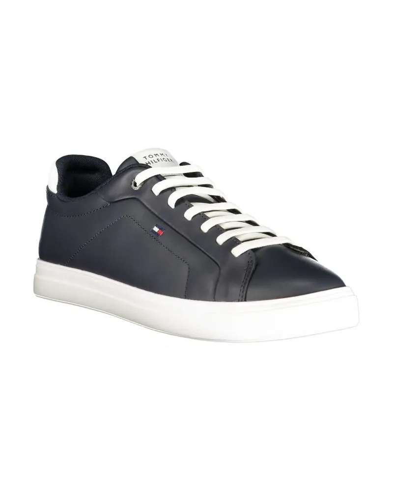 Tommy Hilfiger Lace-up Leather and Polyurethane Sneaker — Blue Blue