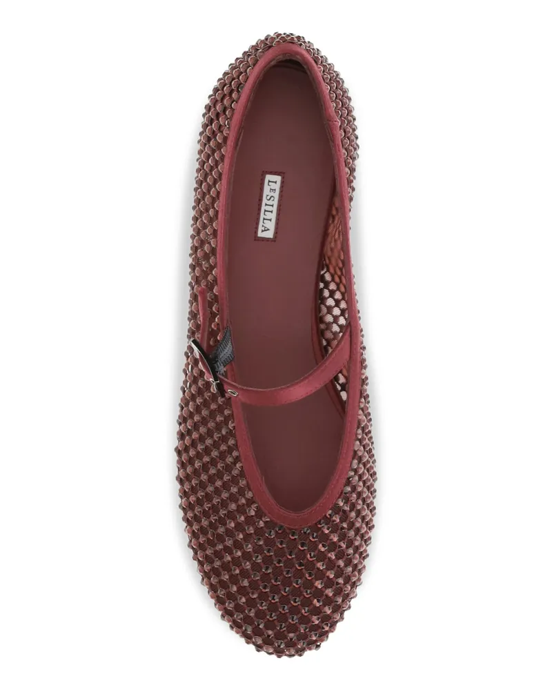 Le Silla Women's Ballerina Shoes Gilda Cherry Calf Leather Red