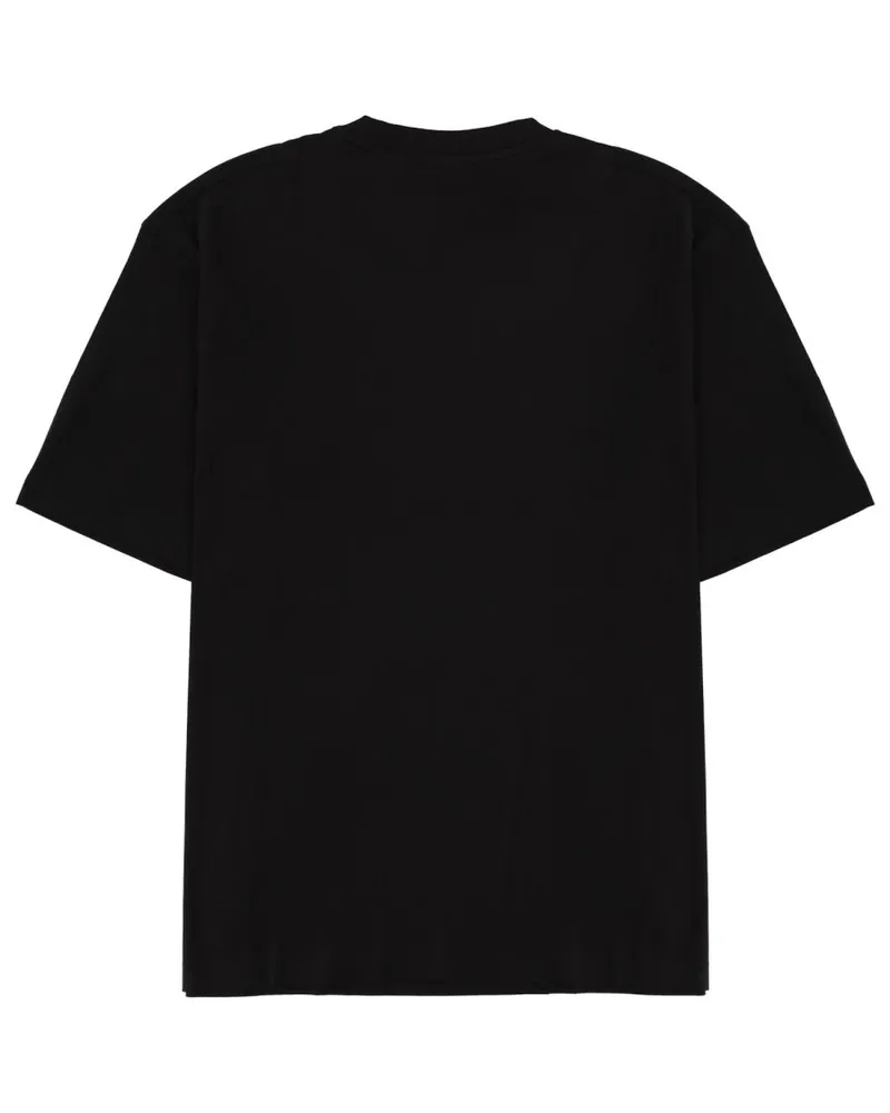 HUGO BOSS Logo-Embroidered Cotton T-Shirt — Black Black