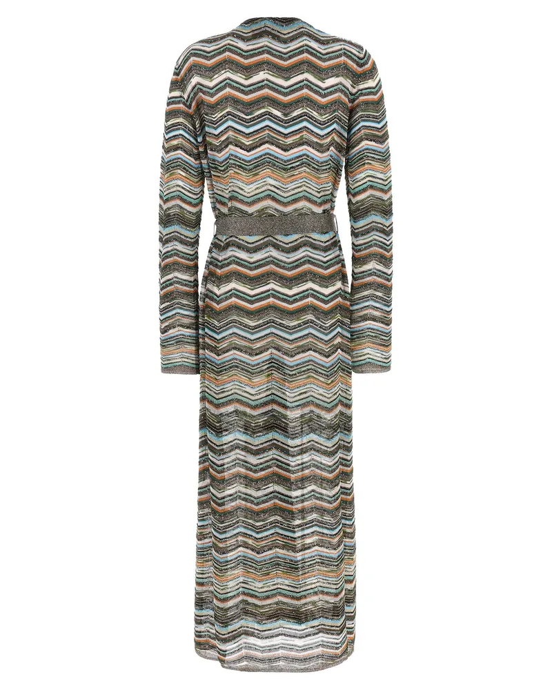 Missoni Chevron-Knit with Lamé & Sequins Cardigan — Multicolor Multicolor