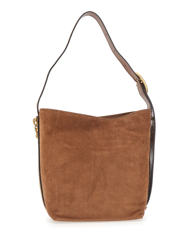 Michael Kors Women's Shoulder Bag Brown Suede Cow Leather Brown