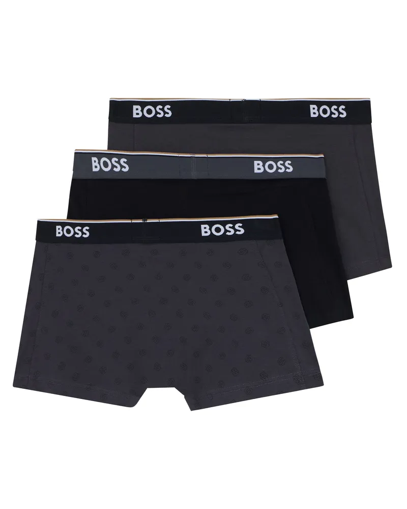 HUGO BOSS Cotton Blend Boxer Briefs — Black Black