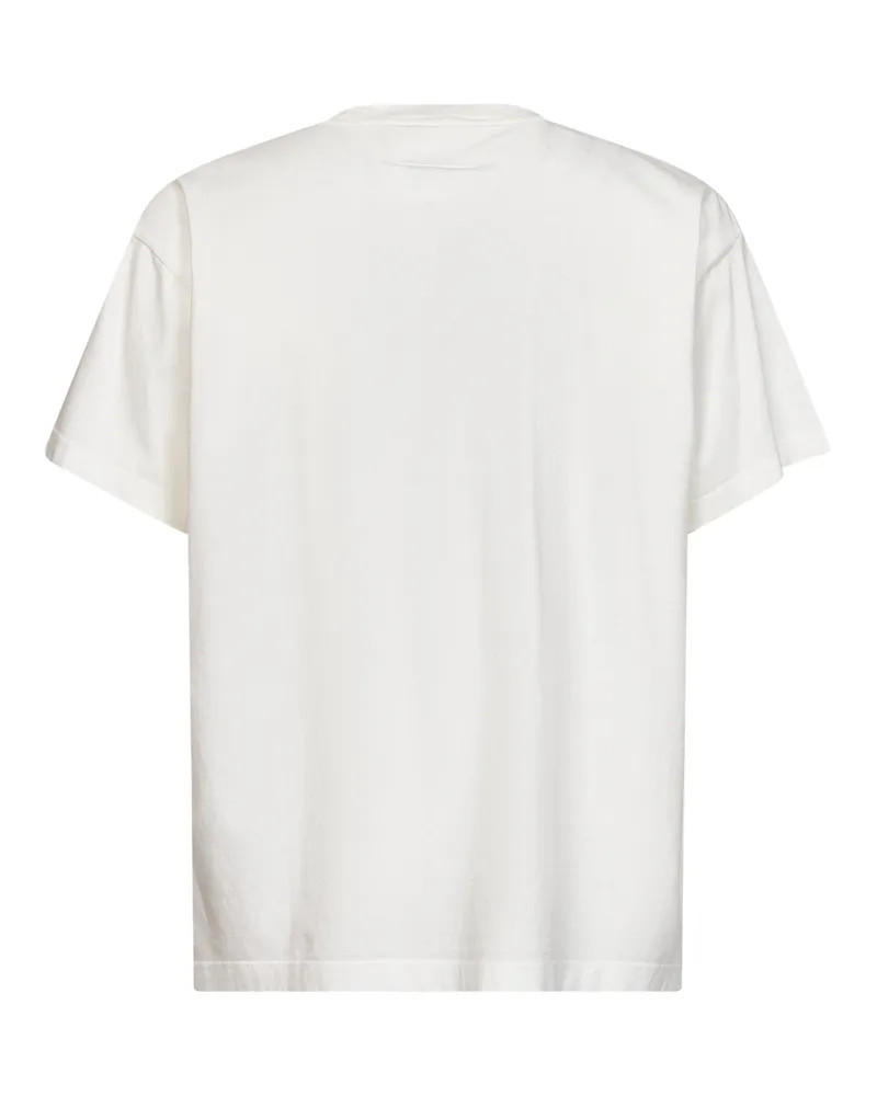 Maison Margiela Men's T-Shirt Overdyed Jersey White Cotton T-Shirts And Polos White