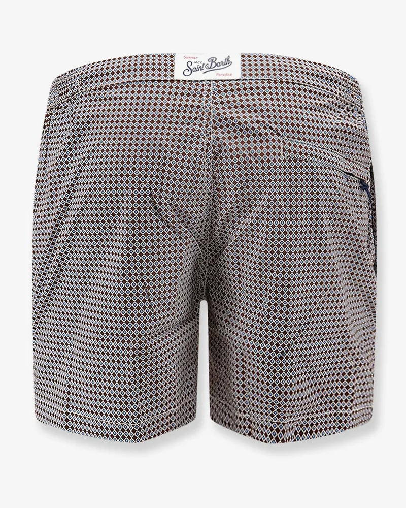 MC2 Saint Barth Men's Swim Shorts Brown Nylon Brown