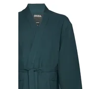 Cotton-Cashmere Robe — Green
