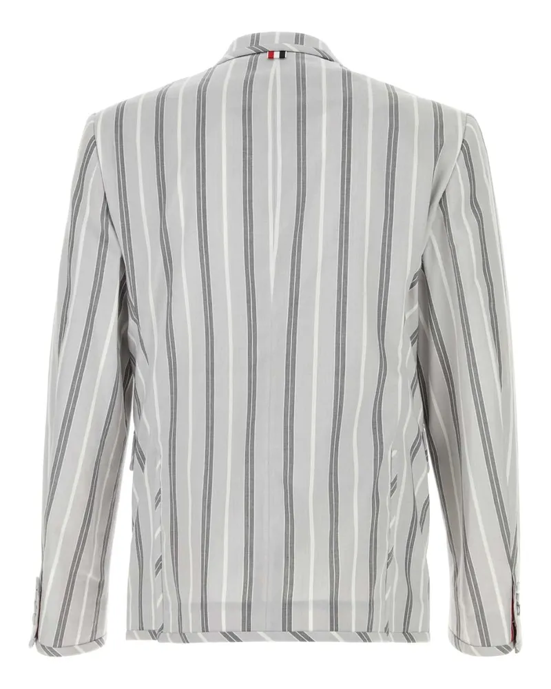 Thom Browne Men's Striped Cotton Blazer Gray Blazers Gray