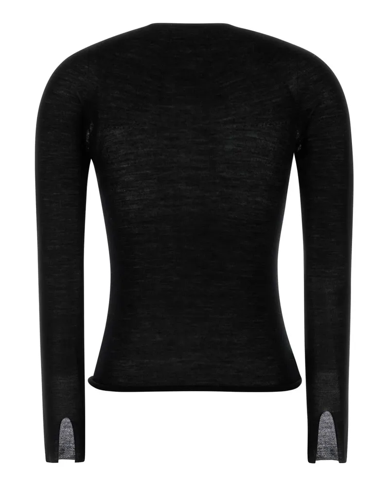 Carven 6261k21157 N999 Deepblack Exterior: Wool Maglie Sweater Black