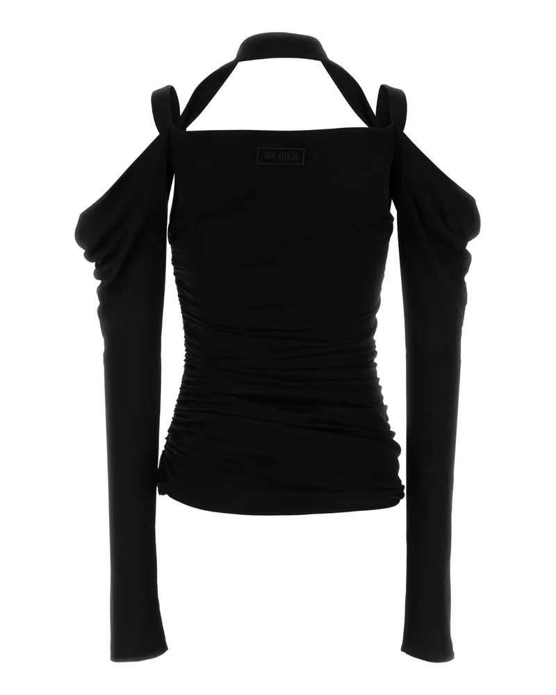 ATTICO Women's Black Crepe Top Maglie Sweater Black
