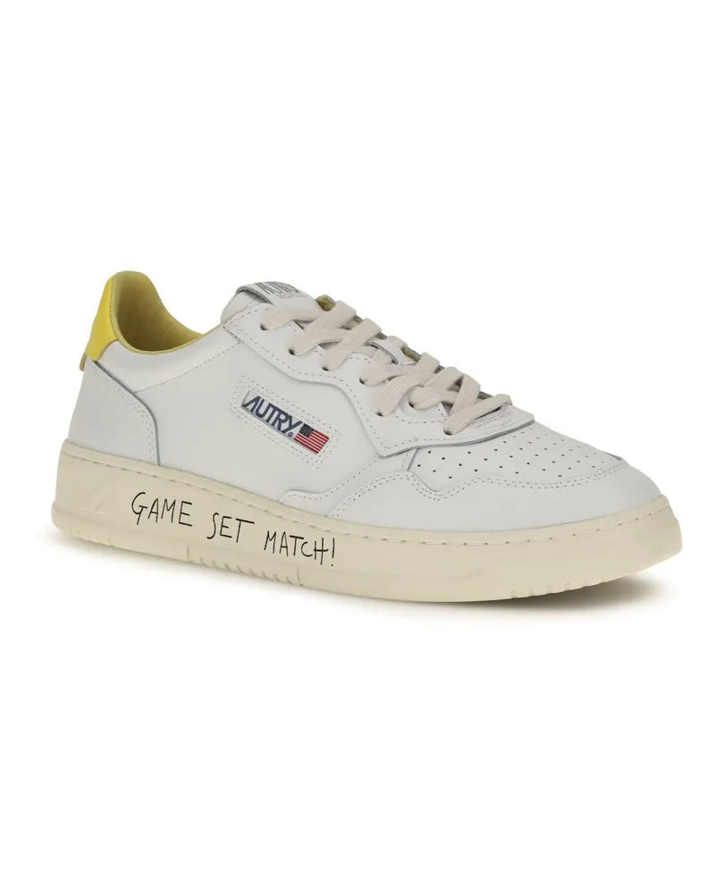 AUTRY Men's Sneakers Medalist Low Game Set Match White White-Slckr Trainers White/slckr White