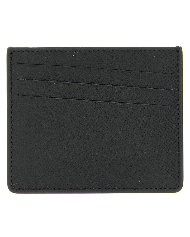 Maison Margiela Men's Black Calfskin Cardholder Accessory Black