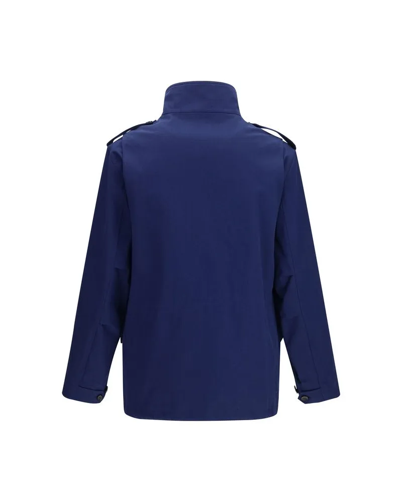 Valentino Garavani Men's Blue Cotton Coat Clothing Navy