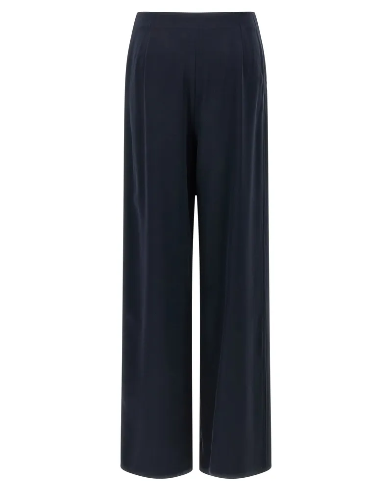 Max Mara Women's Blue Silk Casual Pants Blue