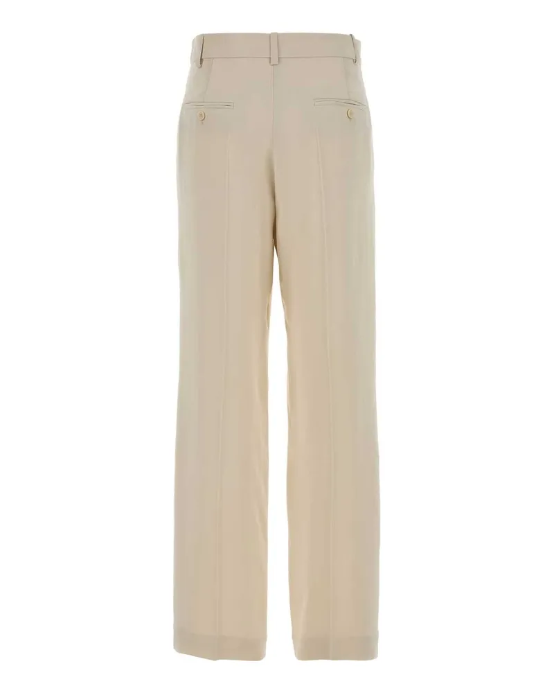 Isabel Marant Women's Cream Crepe Noanda Palazzo Pant Ecru Pantaloni Beige