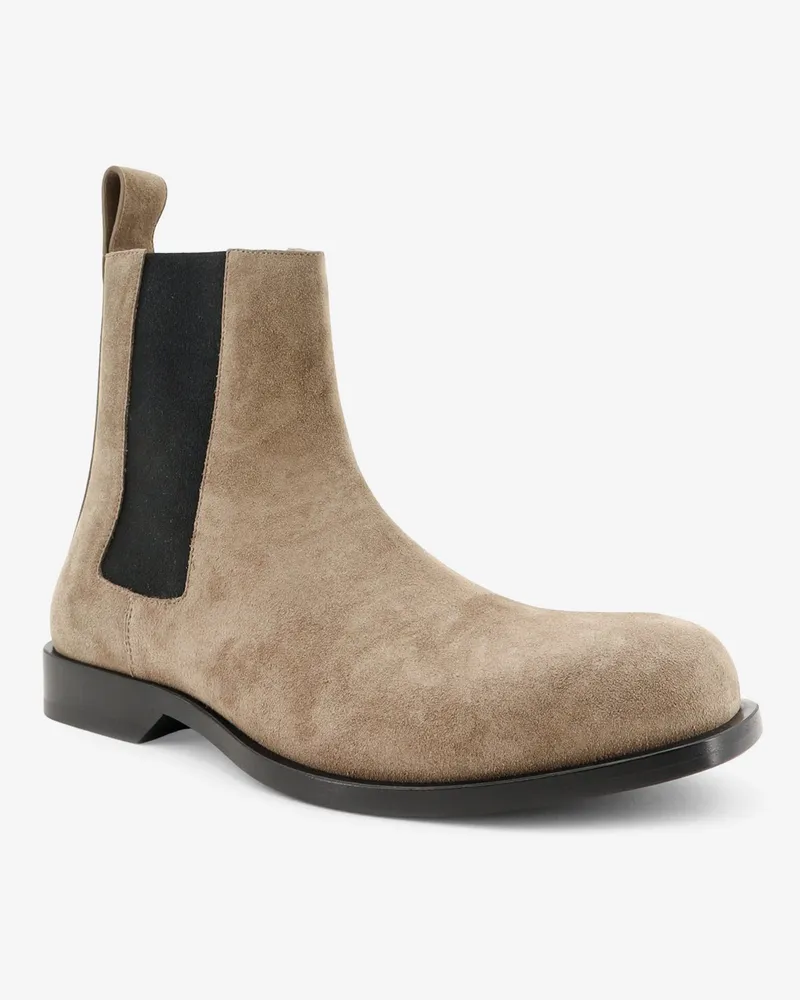 Loewe Men's Chelsea Boots Bobine Beige Suede Beige