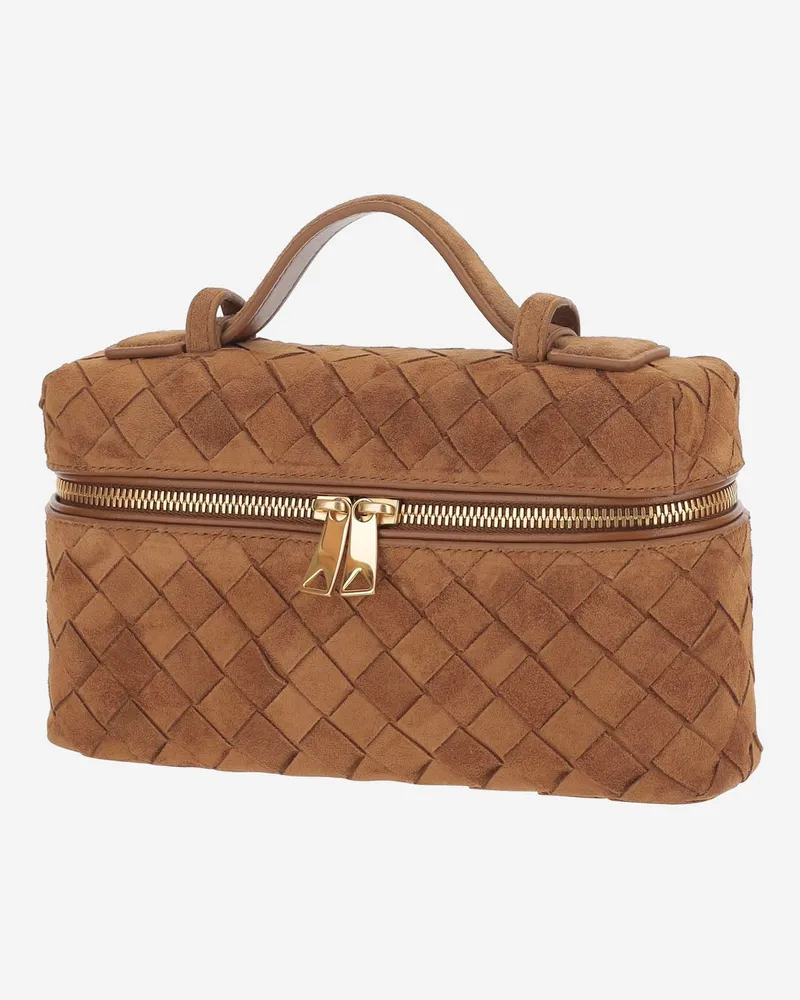 Bottega Veneta Women's Vanity Bag Bang Brown Calfskin Shoulder Brown