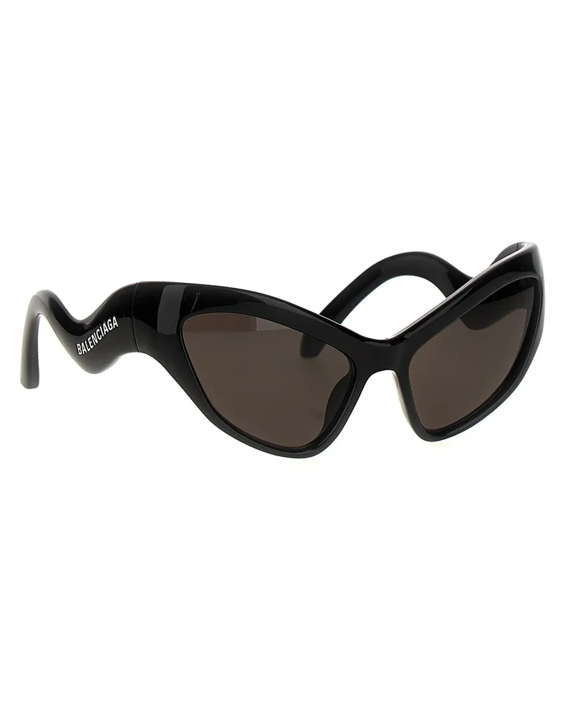 Balenciaga Unisex Black Nylon Sunglasses Black