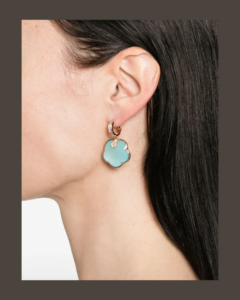 Pasquale Bruni Women's 18k Rose Gold Ton Joli Diamond Earrings Ss25 W Turquoise