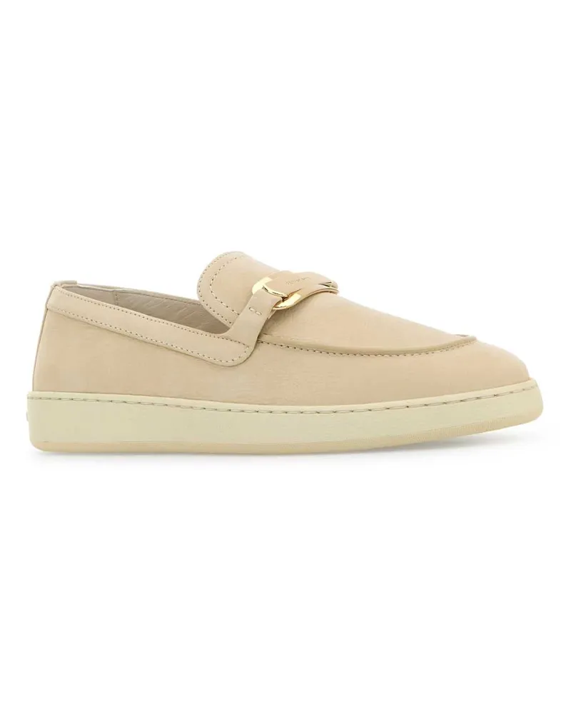 Ferragamo 030627779039m Desmas Mocassini Loafers Beige