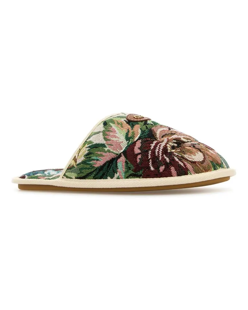 Valentino Garavani Men's Printed Fabric Ta Chambre Slippers Multicolorivoryivory Flat Shoes Multicolor
