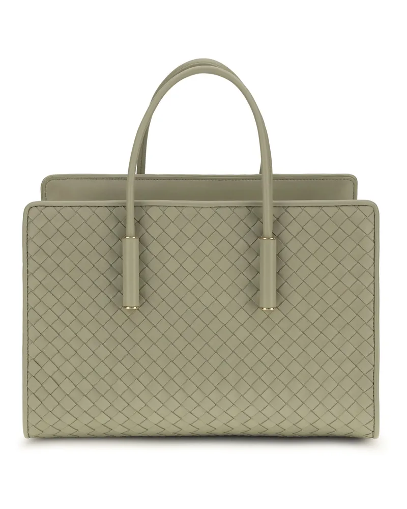 Bottega Veneta Women's Tote Bag Barbara Leather Travertine Travertine-Brass Lamb Shoulder Travertine/brass Beige