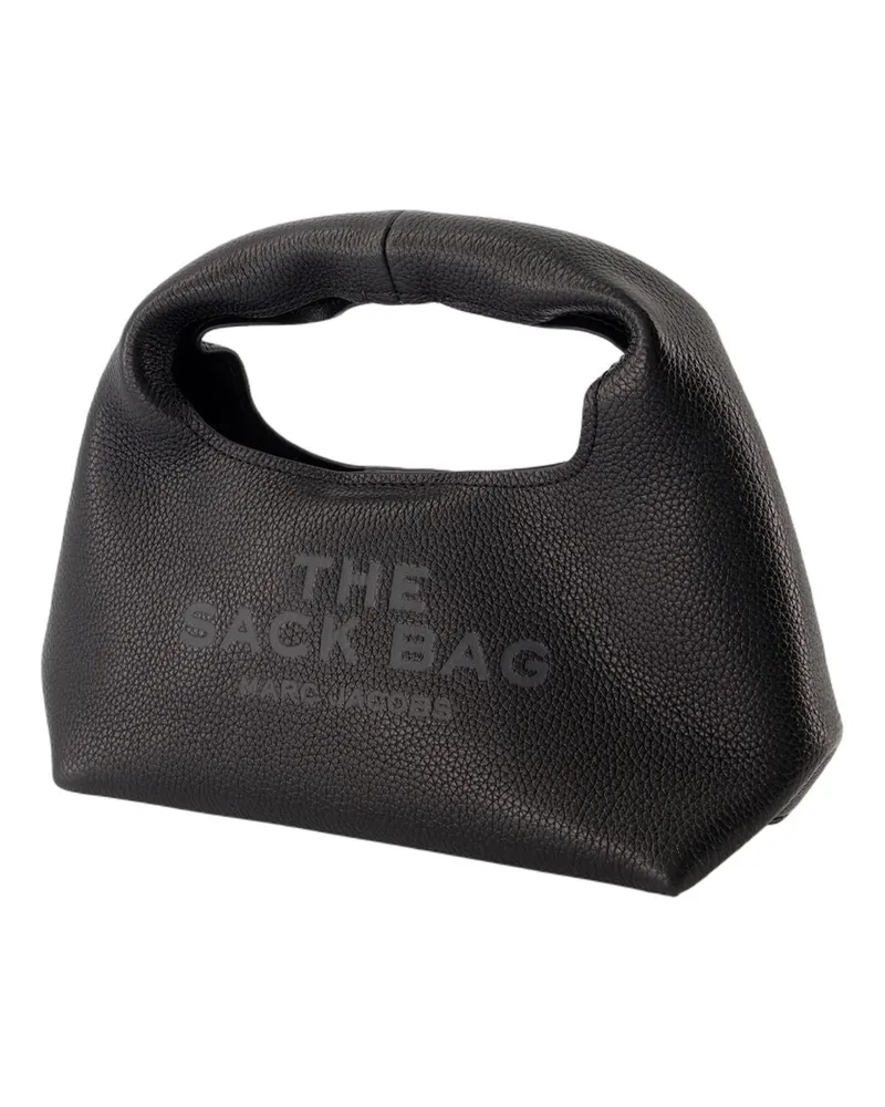 Marc Jacobs Women's The Mini Sack Purse -  Leather Black Cowhide Accessories Vanity-Case Black