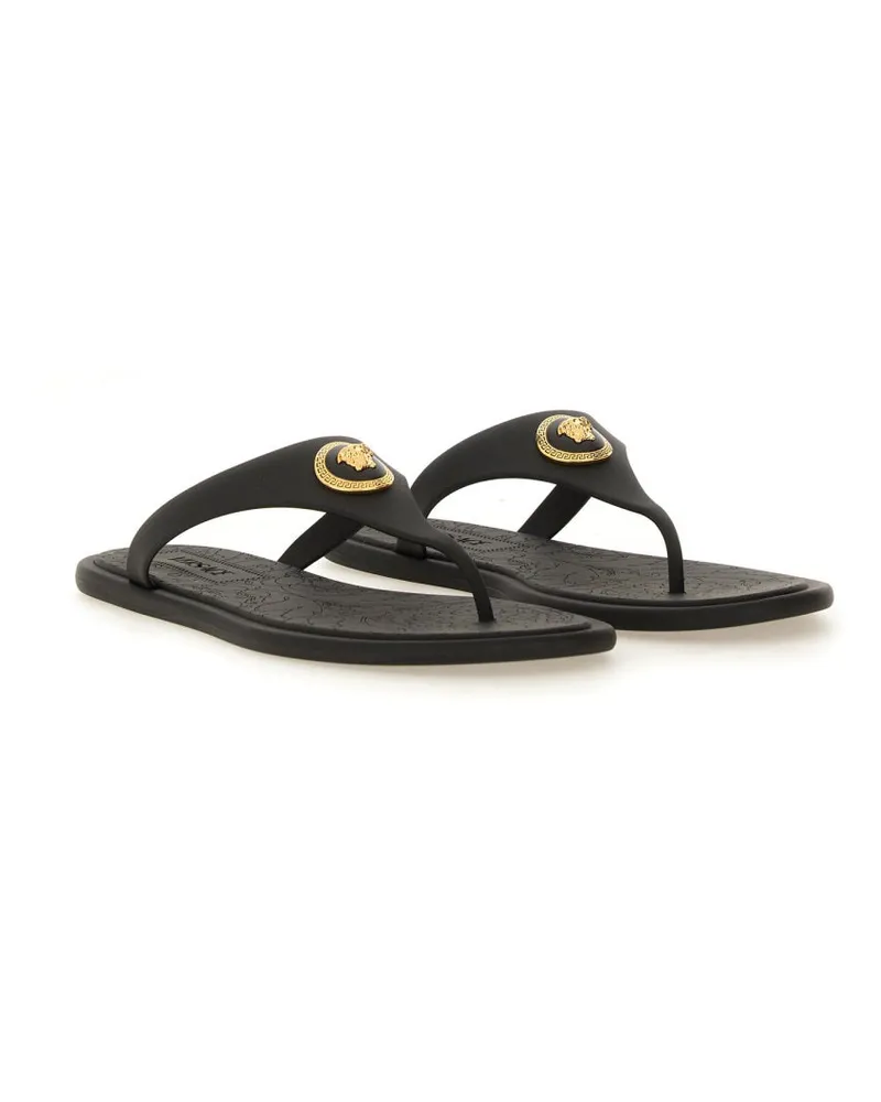 Versace Alia Thong Sandal — Black 