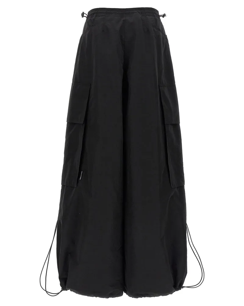 Palm Angels Parachute Nylon Cargo Pants — Black Black