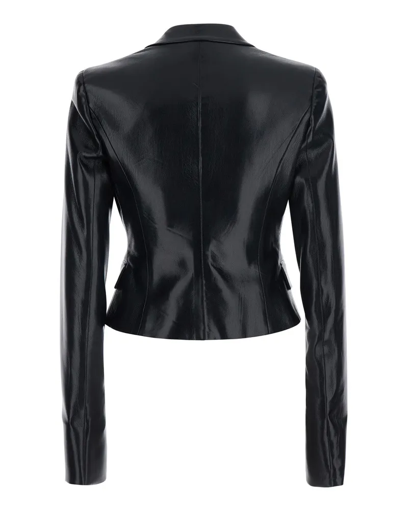 ANDAMANE Women's Blazer Zefira Fitted Black Polyester Blazers Jacket Black