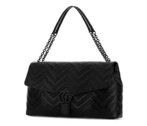 Women's Gg Marmont Shoulder Bag Black Leather