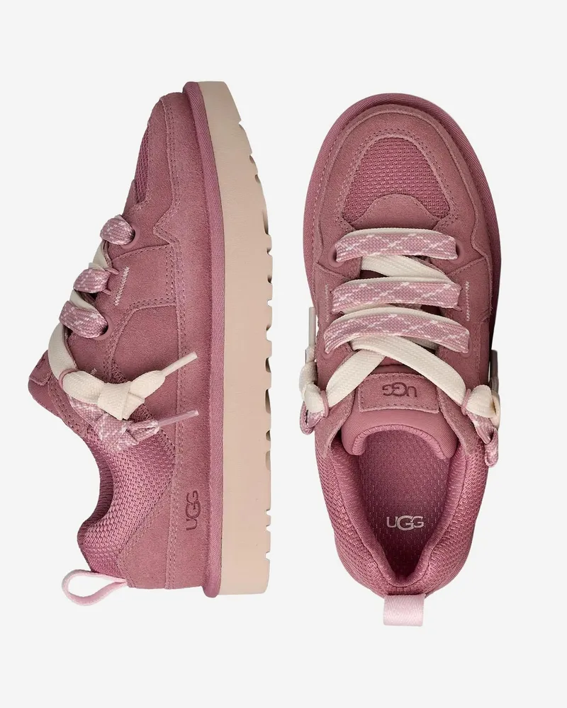 UGG Women's Sneakers Lo Lowmel Pink Leather Trainers Pink