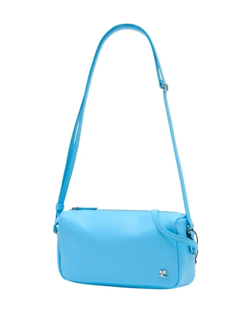 Courrèges Women's Soft Camera Shoulder Bag -  Leather Blue Calfskin Shoulder-Hobo-Bags Blue