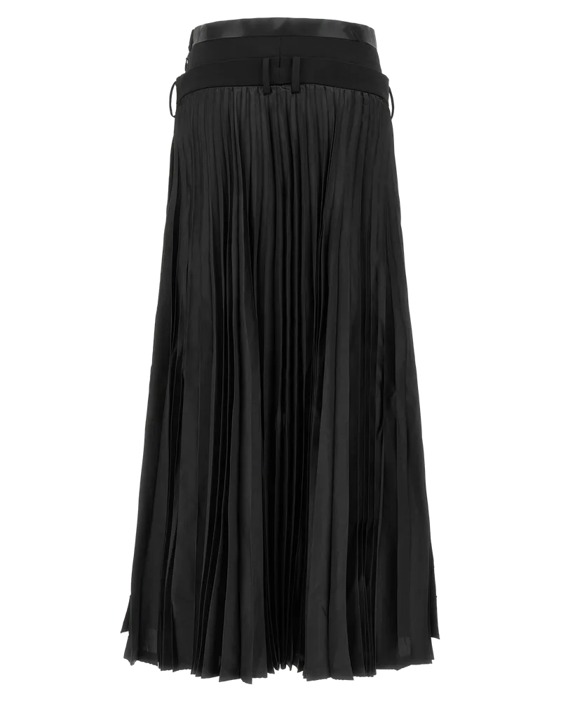 Junya Watanabe Deconstructed Wide-Leg Wool Trousers — Black Black