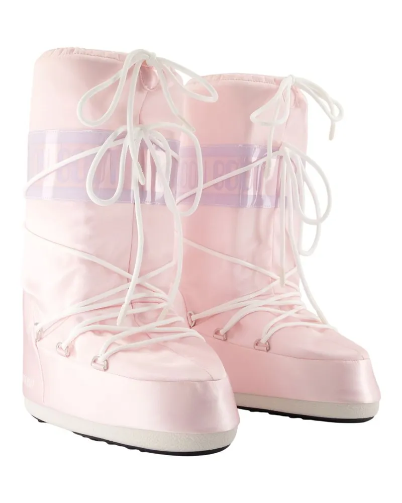 Moon Boot Women's Icon Pearly Boots - Moon Synthetic Pink Shoes Pink