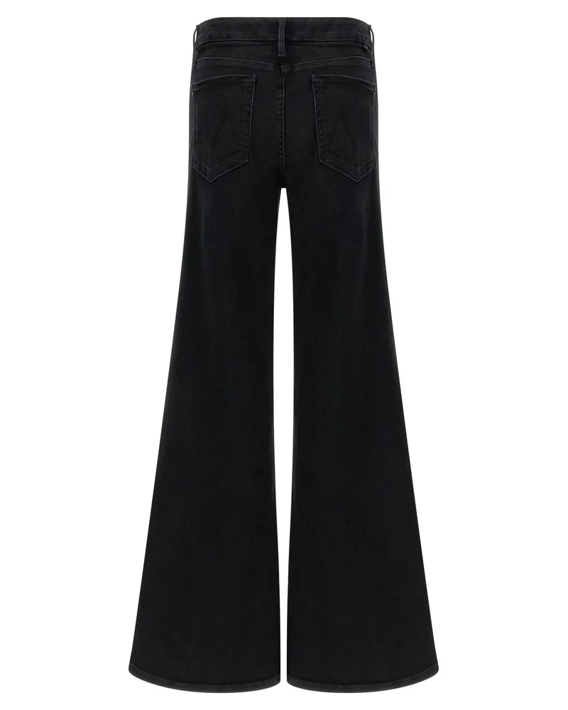 Mother Roller Sneak Jeans — Black Black