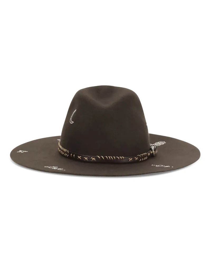 Golden Goose GUP02719P002727 Wool Fedora Hat — Brown Brown