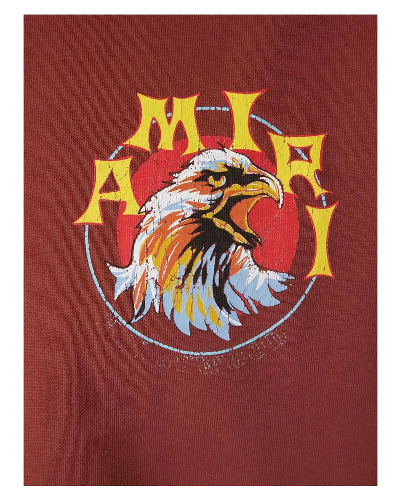 Amiri Eagle-Print Cotton T-Shirt — Red Red