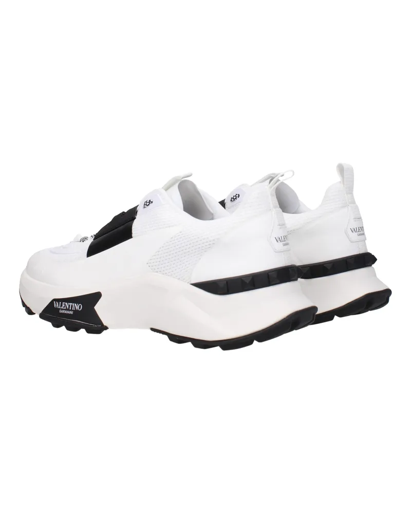 Valentino Garavani Men's White Fabric Athletic Sneakers White