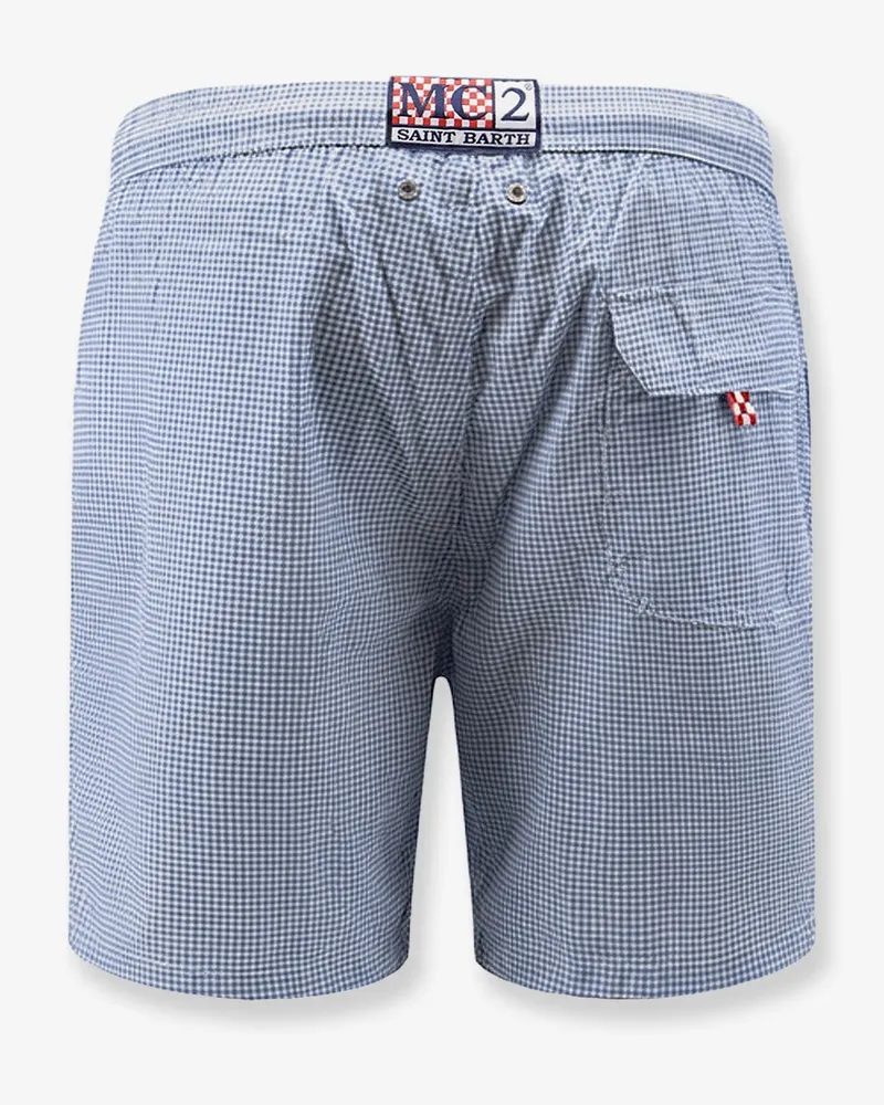 MC2 Saint Barth Men's Nylon Swim Shorts Blue Polyester Blue