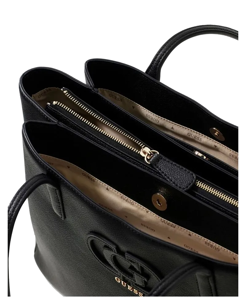 Guess Women's Tote Bag Black Polyurethane - Tote-Bags Black