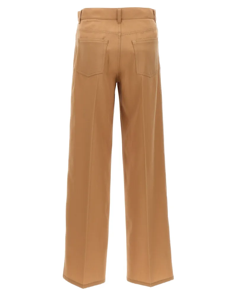 Jil Sander Wool Gabardine Trousers — Camel Camel