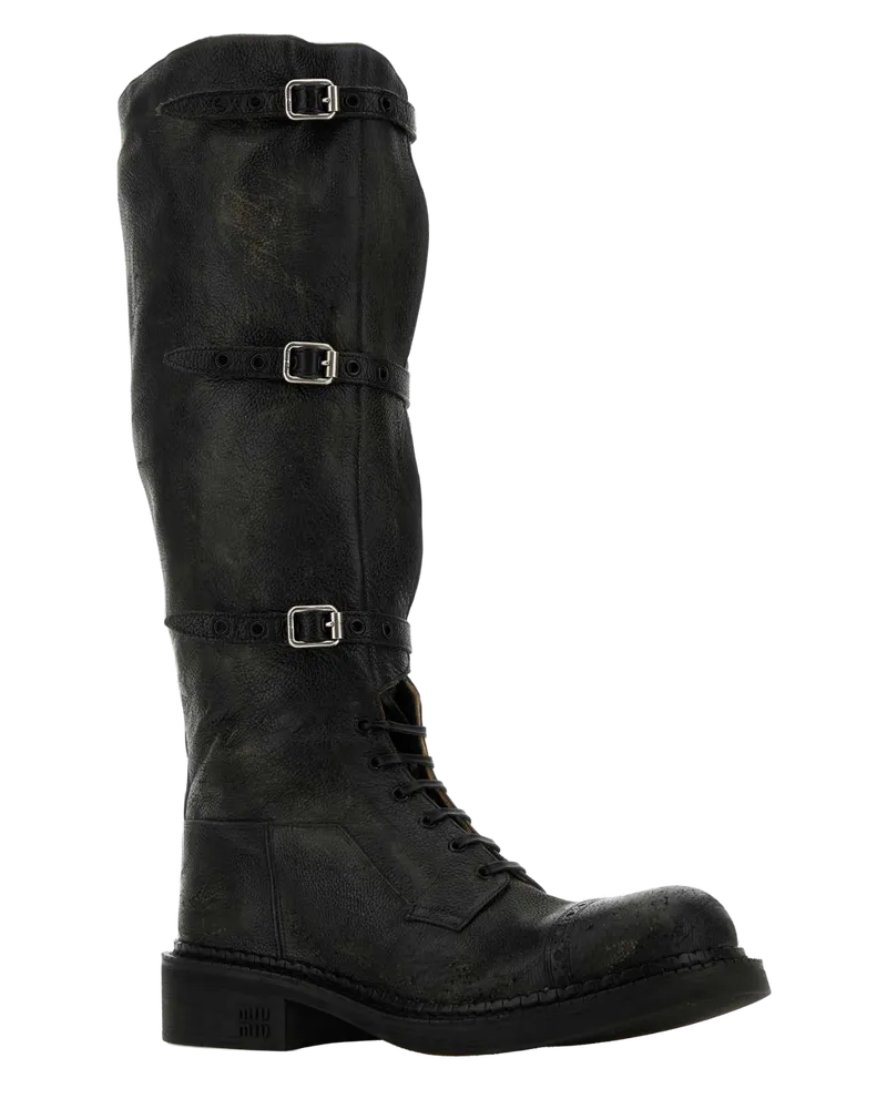 Miu Miu Boots — Black Black