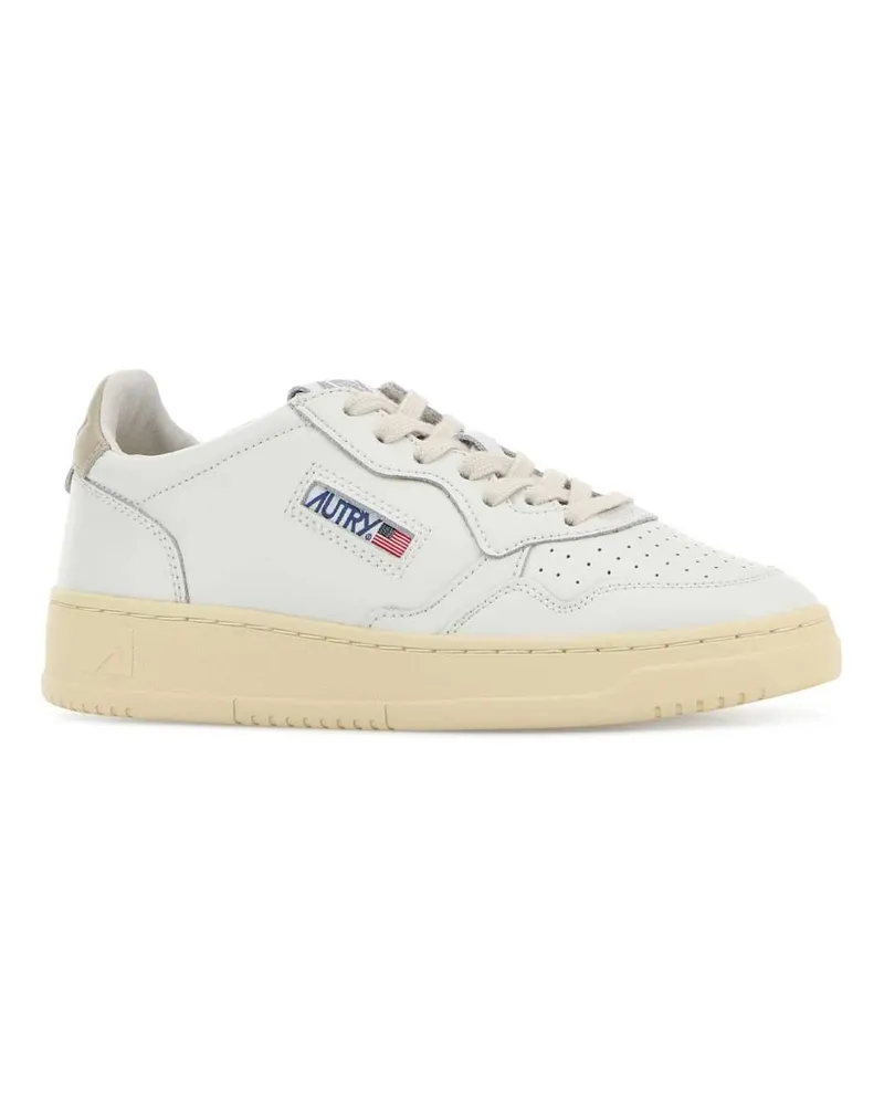 AUTRY Leather Low-Top Sneaker — White White