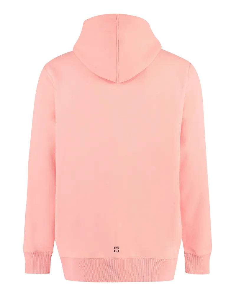 Givenchy Men's Coral Full-Zip Hoodie Cotton Top Coral
