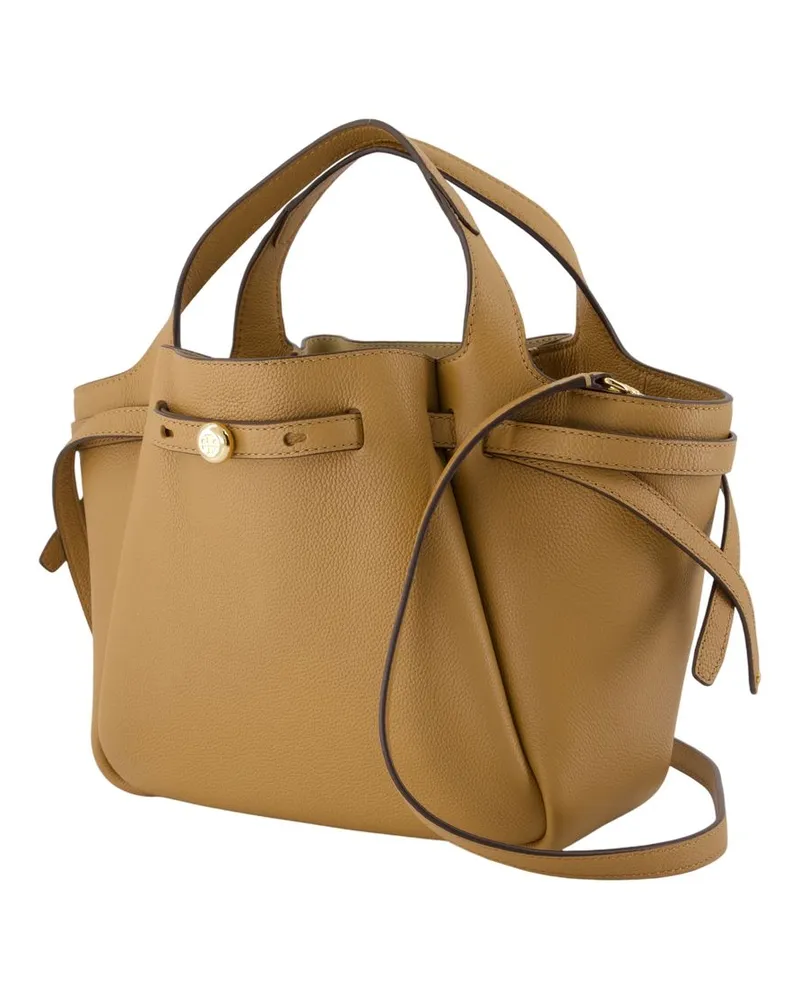 Tory Burch Women's Romy Small Shopper Bag -  Leather Brown Cowhide Totes-Shopping-Bags Brown
